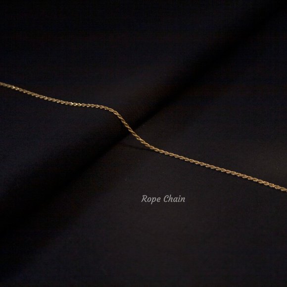 18K Gold Plated Chain Necklace, Twisted Rope Chain, Herringbone Necklace, Snake - Picture 2 of 15